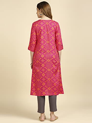 Image of anubhutee Women Rayon A-Line Kurta