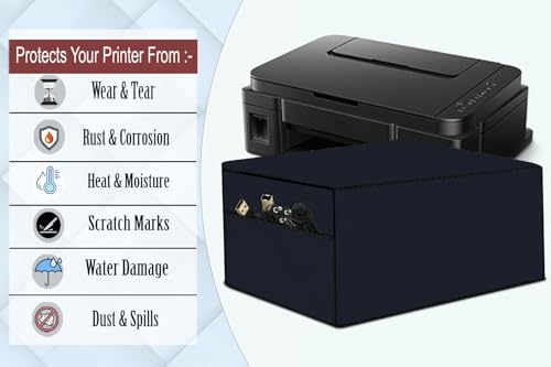 Image of The Furnishing Tree Polyester Waterproof & Dustproof Printer Cover - Compatible with Auto Duplex Brother MFC-T920DW Printers, Heavy-Duty blue Polyester , Dimensions in DxWxH - ( 44x44x19 CM)