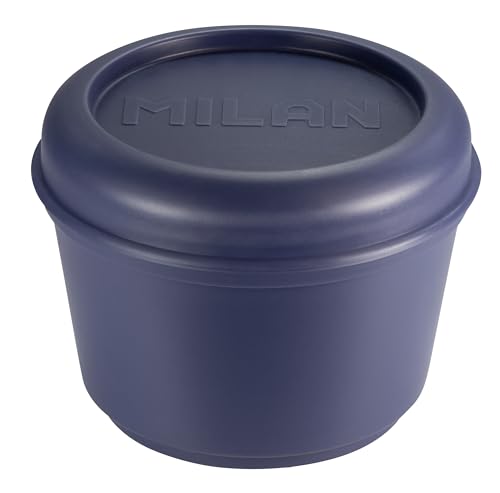 RECIPIENTE PARA ALIMENTOS HERMÉTICO REDONDO 0,25L, TAPA AZUL MILAN