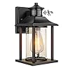 Exterior Outdoor Wall Lantern with Motion Sensor, Waterproof Dusk to Dawn Porch Light Fixtures Wall Mount, Anti-rust Wall Sconce with Seeded Glass for Entryway Doorway Garage Balcony, Motion Activated