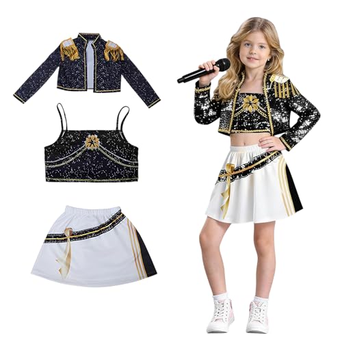 SilverCherry Disfraz de Cosplay K-p0p para Niña, Disfraz de