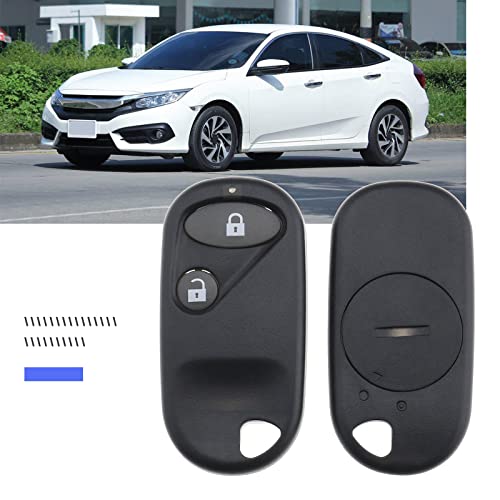 EMSea 2Pcs Remote Key Shell Replacement Compatible with Honda Civic CRV Accord Jazz etc 2 Button Remote Key Fob Case ABS Grey - Image 4
