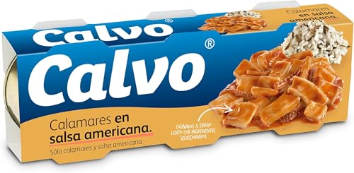 Calvo Calamares en Salsa Americana Pack3 x 80g (Paquete de 8)