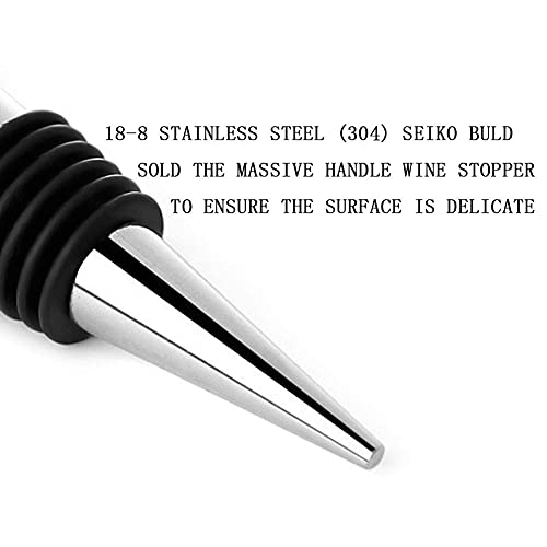 Intor 3 Pcs Decorative Wine Stopper Beverage Bottle Stopper Corks Zinc Alloy Diamonds Ball Reusable Bottle Plug For Party Restaurant Bar(Red White Blue) #TOP1