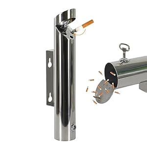 Cutecool SILVER-654 Outdoor Wandaschenbecher Edelstahl