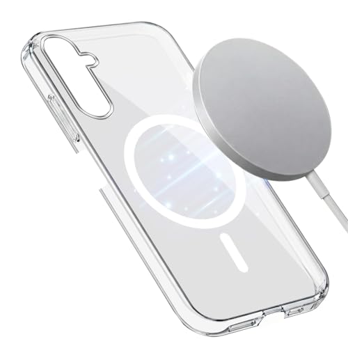 Image of Jkobi Lifetime Anti-Yellow MagSafe Compatible Clear Back Cover Case for Samsung Galaxy M14 5G (Sleek Hard Crystal | Shockproof and Camera Protection)