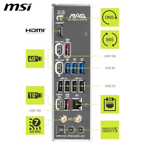 Image of MSI MAG X870E Tomahawk WiFi Motherboard,ATX-Supports AMD Ryzen 9000 /8000 /7000 Processors,AM5,DDR5 Memory Boost 8400+ MT /s (OC),PCIe 5.0 x16,M.2 Gen5,Wi-Fi 7,5G LAN+Kingston NV3 2TB NVMe SSD Bundle