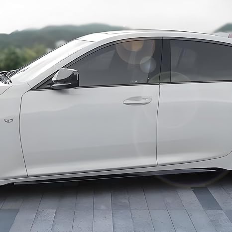 Compatible with Cadillac CT5 2020-2025 Glossy Black Side Skirt Body Kit Spoiler Lip Trim