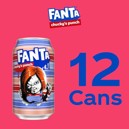 Fanta Fruit Punch Caffeine Free Soda Soft Drink, Chucky's Punch Halloween Edition, 12 fl. oz. cans, 12 pack image 6