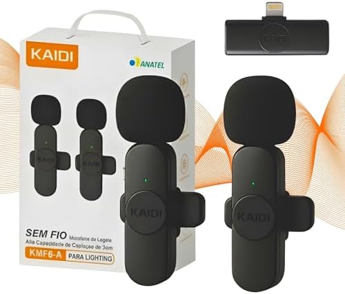 Microfone Lapela Sem Fio Profissional – Áudio Cristalino com Redu...