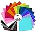 Set di 21 Fogli permanenti in Vinile con Retro Adesivo, 30,5 x 30,5 cm.21Colori Assortiti, Funziona con Cricut