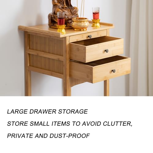 Table d'autel de méditation compacte pour centraliser vos rituels zen de 60cm - 7