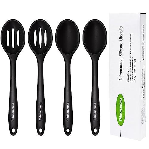 Silicone Cooking Spoon, Nonstick Kitchen Spoons for
