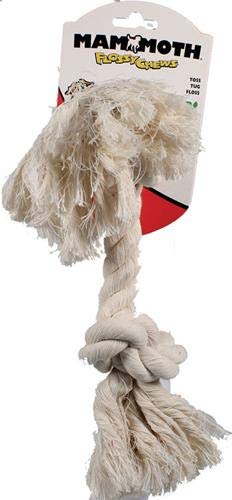 Mammoth Pet ProductsDog,Flossy Chews 100-Percent Cotton White Rope Bone, Large, 14-Inch (10006V)