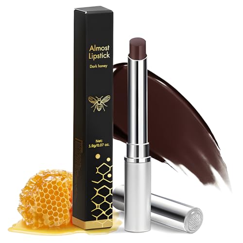 Black Honey Pintalabios, Bálsamo Labial Hidratante con Color, Barra de Labios Lipstick, Bálsamo Labial Brillante con Brillo Natural para Labios Secos (Negro)