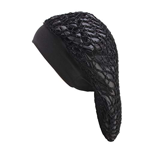 Ever Fairy Large Net Night & Day Cap Bonnet Wide Band Crocheted Slouchy Hat
