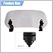 RATCHROLL 28.5cm Motorcycle Windshield Motorcycle Wind Deflector Grey Lens Adjustable Clip Windshield Extension Universal Fit for Most Motorcycle Scooter Replacement Car Parts