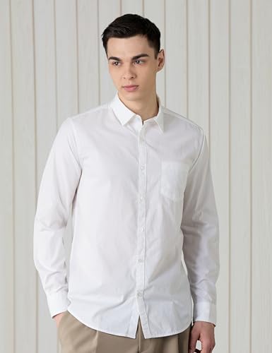 Image of Amazon Brand - Symbol Men's Cotton Shirt | Casual | Plain | Full Sleeve | Summer - Regular Fit (Available in Plus Sizes)