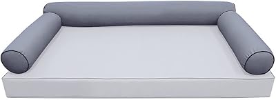 PROLINEMAX Style 6 Crib Size Contrast Pipe Trim Bolster Pillow Cushion Outdoor Slip Cover ONLY AD001