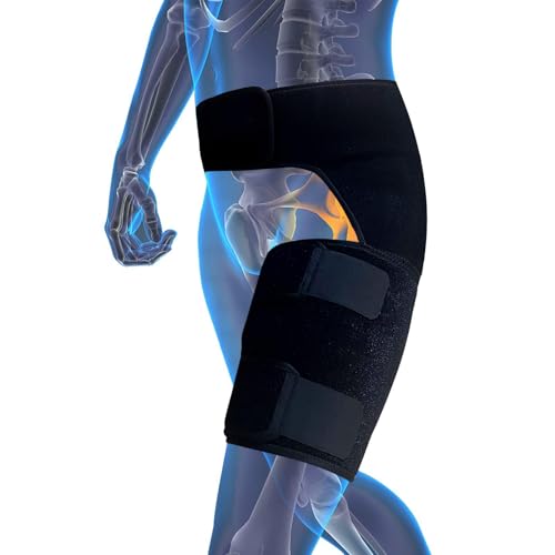 AVQY Hip Brace Hip Support for Men and Women Thigh Support Groin Brace Sciatic Belt for Sciatica Pain Relief Hamstring Support Compression Sleeve Wrap for Pulled Groin Sciatic Nerve Pain