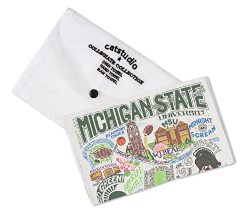 Catstudio Dish Towel, Michigan State University Spartans Hand Towel - Collegiate Kitchen Towel For Michigan State Fans For Students, Graduation, Parents And Alums #TOP1