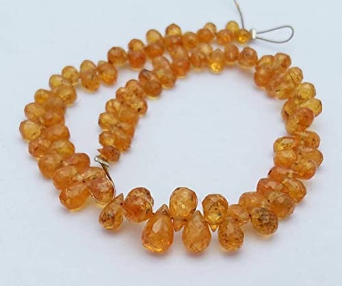 Saphir jaune en gouttes facettées pour illuminer vos bijoux d'été fait main