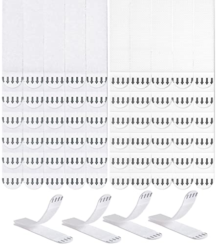 Image of Sinnsally Large Picture Hanging Strips Heavy Duty,32-Pairs(64 Strips) Sticky Picture Hangers for Walls Hanging Without Nail,Damage Free No Nails Refill Adhesive Poster Frame Mounting,White