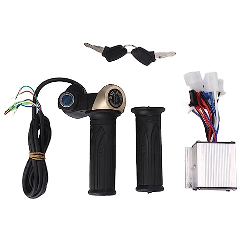 24V 250W電動自転車ブラシコントローラー丸い画面付き電気自転車変換キット24Vスロットルグリップ2キー