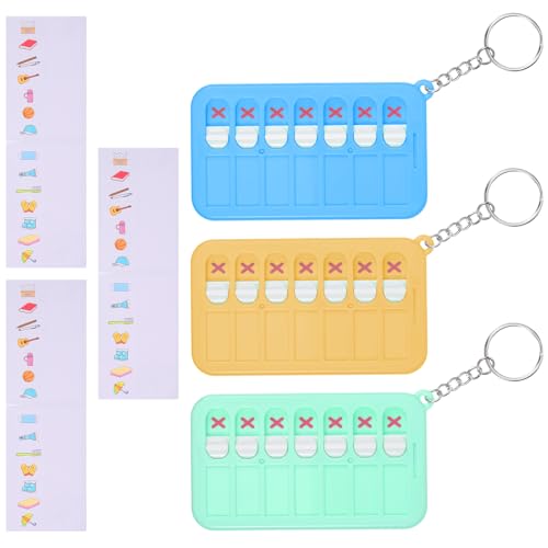 3PCS Portable Visual Schedule Keychain Reminder Board, Chore Planning Chart