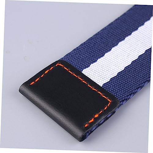 balacoo Heavy Duty Adjustable Nylon Duty Belt with Metal Buckle for Outdoor Activities Style Comfortable Breathable Blue and White Color Suitable for All Pants Types4