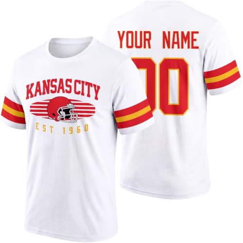 Image of T-Shirt Custom Name and Number Personalized Gifts | Crewneck Short Sleeves T-Shirt for Men S-4XL