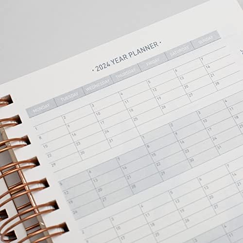 Matilda Myres 2023 Diary - A5 Day a Page - Rose Gold Wiro - Jan to Dec - Pink