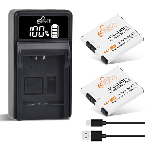Pickle Power NB-11L NB-11LH Battery and Charger for Canon PowerShot ELPH 190 is ELPH 180 ELPH 110 HS A2300 is A2400 is A2500 A3400 is SX400 SX410 SX420