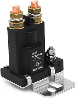 mewmewcat Contator De Inicialização Automática,12/24V 500A Alta Corrente Relé Interruptor Isolador de Bateria Dupla Inteligente para Relé de Partida de Carro de Acampamento Contator de Inicialização