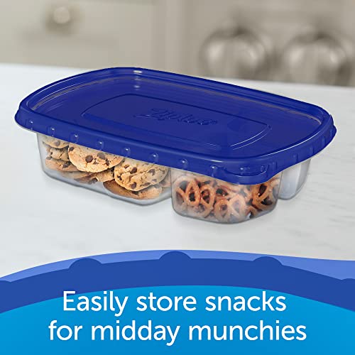 Ziploc Food Storage Meal Prep Containers Reusable For Kitchen Organization, Smart Snap Technology, Dishwasher Safe, Divided Rectangle, 2 Count #TOP5