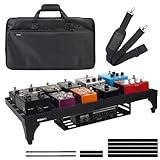 GOKKO 超軽量 ギターエフェクター ボード アルミニウム合金 ペダルボード 丈夫で耐用 キャリングバッグ付き(L-ブラック)