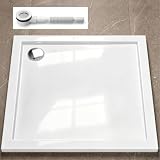 doporro Piatto Doccia Quadrato 70x70x4 cm Ultrasottile con Piletta Inclusa