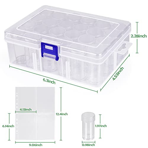 Natheeph Plastic Seed Storage Box Seed Storage Organizer 24 Slots Seed Container Storage Use For Flower Seeds, Vegetable Seeds, Tomato Seeds, Basil Seeds, Clover Seeds (Clear) #TOP1