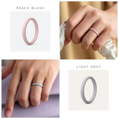 ThunderFit Women's Thin and Stackable Silicone Ring Enhancers, 2.5mm Wide by ThunderFit - Used condition - Image 3