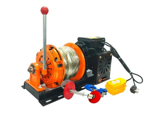 VOLTZ VZ-EW-1500KG Heavy Duty Electric Winch – 50Mtr | Industrial Clutch Type | 750–1500kg Capacity | 8mm Cable | 4000W Motor