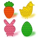 Pinkiwine 4 Pack Easter Pop Fidget Toys Sensory Toys for Kids Boys Girls Toddlers Easter Basket Stuffers Gifts Stress Relief Party Favors