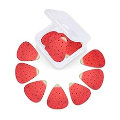 Pack de 12 médiators de guitare rouge pastèque pour guitare électrique guitare acoustique diverses guitares - Les Beatles, Paul McCartney, John Lennon, RIngo Starr, George Harrison Pack de 12 médiators de guitare rouge pastèque pour guitare électrique guitare acoustique diverses guitares – Image 5