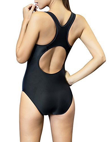 Uhnice Women's One Piece Swimsuits Racing Training Sports Athletic Swimwear (Xxx-Large(Us14-16), Dark/Navy) #TOP1