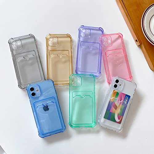 Tuokiou Compatible with iPhone 15 Case, Clear Protective Card Slot Cases, Slim Fit Drop Resistant Soft TPU Wallet Case with Bumper,Cute Card Holder Pocket Cases for iPhone 15 6.1 Inch (Pink) by Tuokiou - Image 8