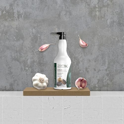Zenix Garlic Hair Care Shampoo 1000ml | Haar-Shampoo mit Knoblauch Extract | Intensiv reparierende Haarkur | Salzfreies Haarpflege Frauen & Männer strapaziertes-Haar | Sarimsak Sampuan