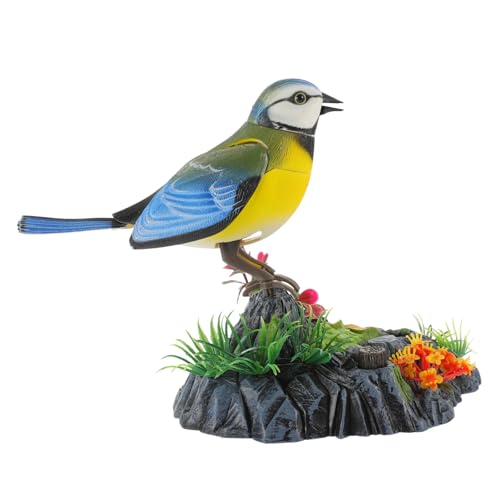 FOYTOKI Artificial Bird Toy Electronic Sounding Birdcage Toy Abs Plastic Bird Decor for Home