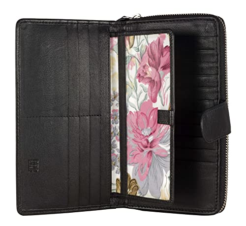 Image of Big Fat RFID Blocking Leather Organizer Checkbook Wallets For Women - Clutch