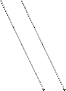 Mikikit Varillas de Repuesto para Mesa de Futbolín de Hierro 52,5 CM Largo 8 MM Diámetro Tapas 2 Piezas Accesorio para Futbolín Profesional y Recreativo