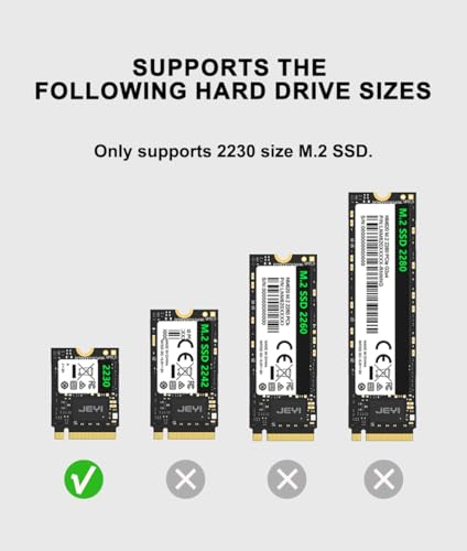 JMT JY-HDTV-2230 4TB M.2 2230 NVMe SSD Caja Externa USB-C miniatura 2