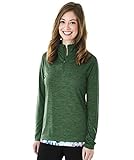 Charles River Apparel Women's Space Dye Moisture Wicking Performance Pullover, Forest, L